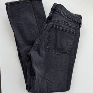 Abercrombie & Fitch Black Washed Baggy Low-Rise Jeans
